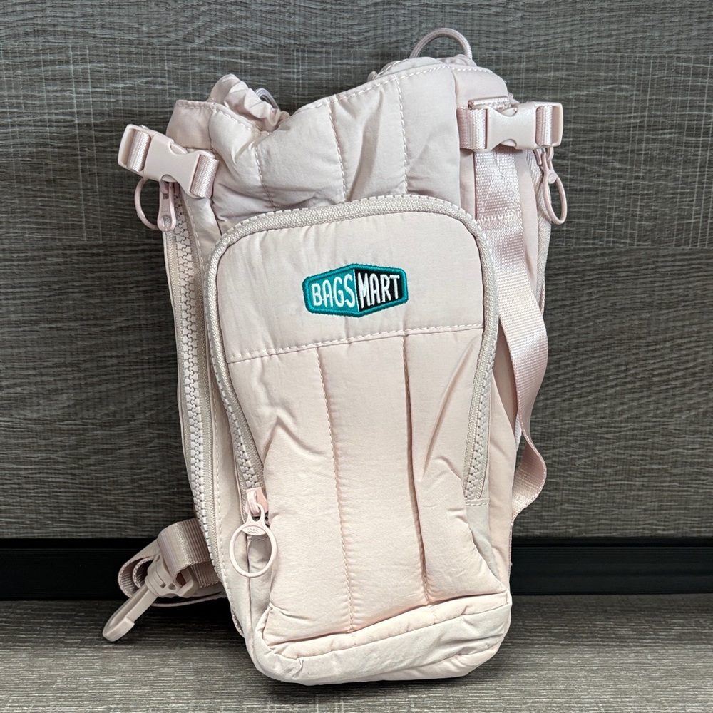 BAGSMART Walker 32oz - 64oz Expandable Water Bottle Sling Bag (Pink)